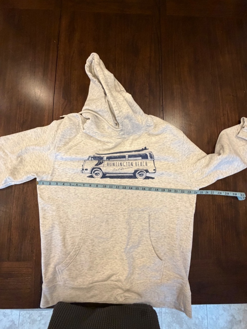 Huntington Beach Gray Pullover Hoodie Bear in Volkswagen Graphic, Size XL - Picture 11 of 13